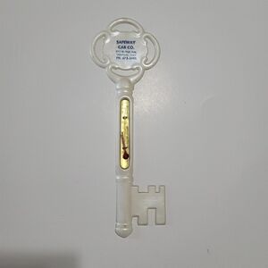 Vintage "SAFEWAY CAB COMPANY"‎ Plastic "POLE" THERMOMETER Oskaloosa, Iowa IA